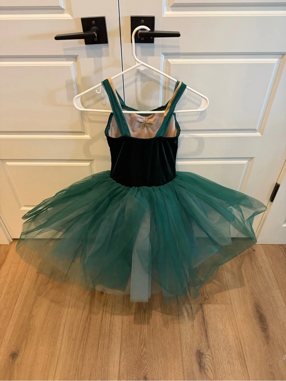 Weissman Dark Green Velvet & Tulle Dance Costume